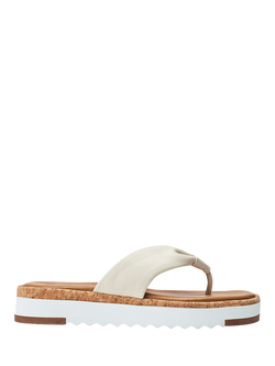 Moda in Pelle Kadence Leather T-Bar Sandals, Off White
