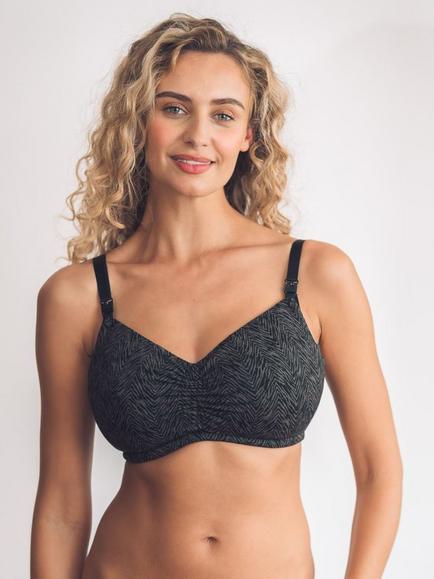 Royce Blossom Nursing Bra, Black/Grey, Black/Grey
