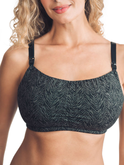 Royce Blossom Nursing Bra, Black/Grey - view 2, Black/Grey