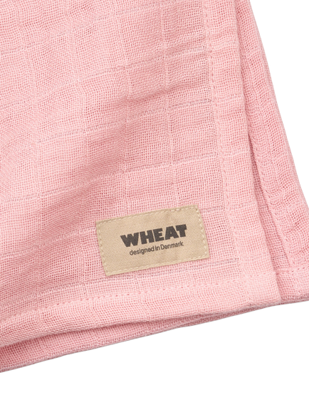 WHEAT Baby Kaya Muslin Cloth, Pack of 2, Coral Blush - view 2, Coral Blush