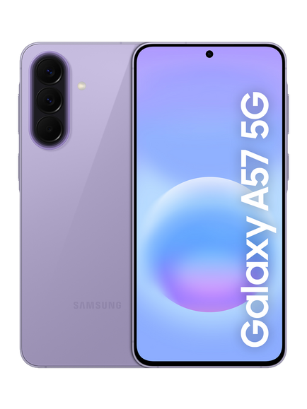 Samsung Galaxy A57 Smartphone, 8GB RAM, 6.7", Galaxy AI, 5G, SIM Free, Awesome Lilac