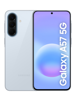 Samsung Galaxy A57 Smartphone, 8GB RAM, 6.7", Galaxy AI, 5G, SIM Free, 256GB, Awesome Icyblue
