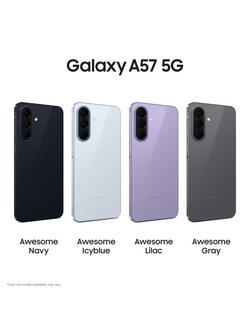 Samsung Galaxy A57 Smartphone, 8GB RAM, 6.7", Galaxy AI, 5G, SIM Free, 256GB - view 2, Awesome Icyblue