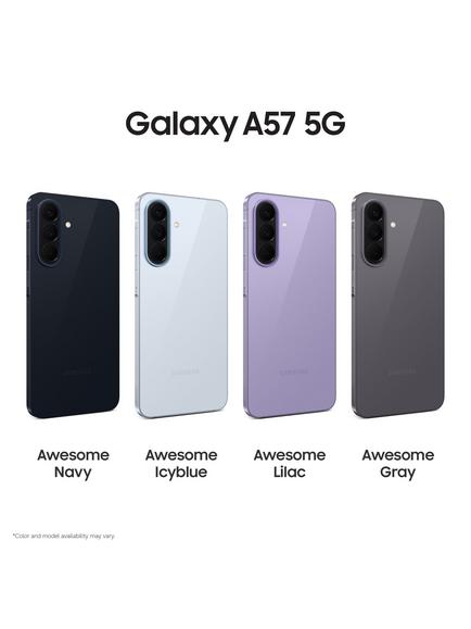 Samsung Galaxy A57 Smartphone, 8GB RAM, 6.7", Galaxy AI, 5G, SIM Free - view 2, Awesome Navy
