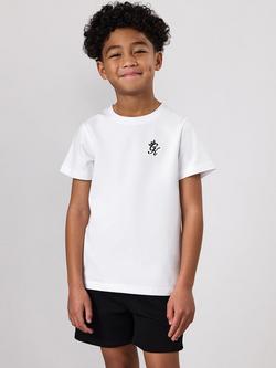 Gym King Kids' Fundamental T-Shirt, White, White