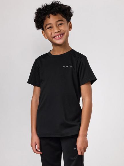 Gym King Kids' Core Plus T-Shirt, Black - view 2, Black