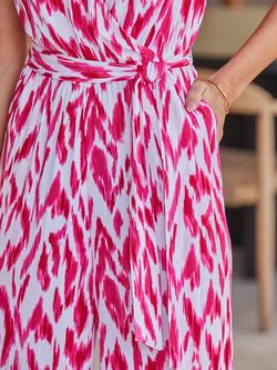 Sosandar Crinkle Jumpsuit, Pink - view 2, Pink