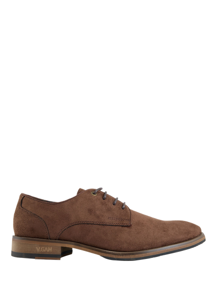 V.GAN Vegan Oatmeal Lace Up Derby Shoes, Brown, Brown