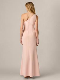 Adrianna Papell Petite Rosette Scuba Mermaid Dress, Blush Whisper - view 2, Blush Whisper