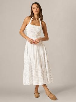 Adrianna By Adrianna Papell Stripe Smock Seersucker Dress, Ivory/Multi, Ivory/Multi