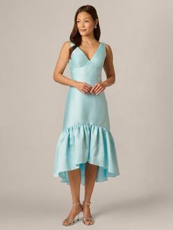 Adrianna Papell Mikado Sleeveless Midi Dress, Sky, Sky