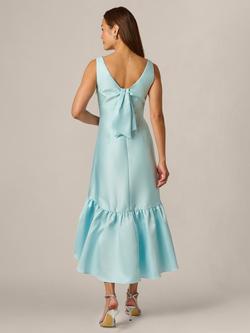 Adrianna Papell Mikado Sleeveless Midi Dress, Sky - view 2, Sky