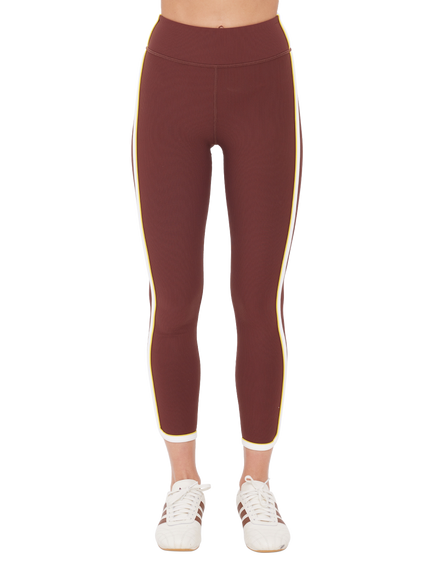 THE UPSIDE Rhythm Mid Rise Stretch Leggings, Brown