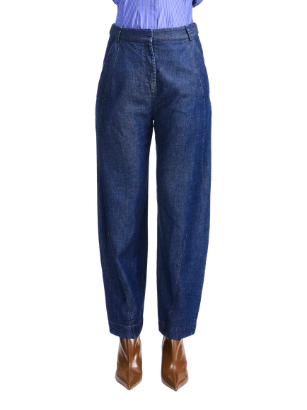 palmer//harding Waves High Rise Tapered Jeans, Indigo, Indigo Lyocell 9oz
