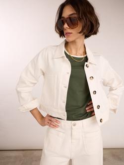 Baukjen Kristi Denim Jacket, Soft White, Soft White