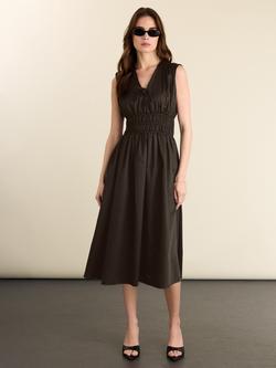 Baukjen Kyrah Waisted Midi Dress, Dark Chocolate, Dark Chocolate