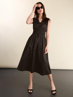 Baukjen Kyrah Waisted Midi Dress, Dark Chocolate - view 2, Dark Chocolate