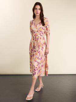 Baukjen Lina Midi Dress containing LENZING™ ECOVERO™ Viscose, Violet/Multi - view 2, Violet/Multi