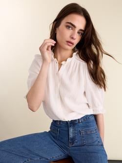 Baukjen Bryony Organic Cotton Blouse, Pure White, Pure White
