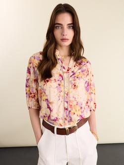 Baukjen Celia Printed Blouse containing LENZING™ ECOVERO™ Viscose, Violet/Multi, Violet/Multi