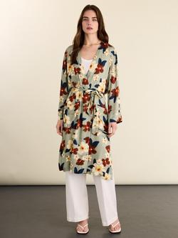 Baukjen Onassia Floral Robe containing LENZING™ ECOVERO™ Viscose, Seafoam - view 2, Seafoam