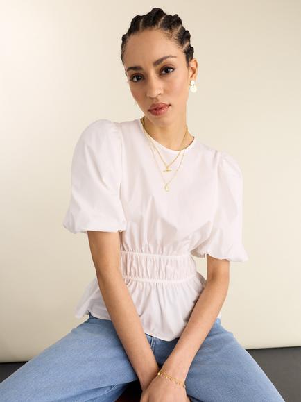Baukjen Elise Organic Cotton Top, Pure White