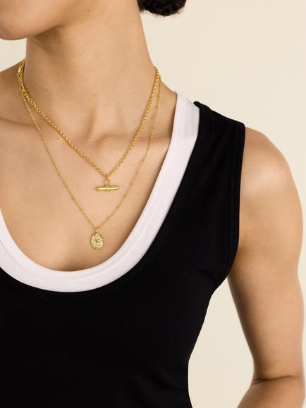 Baukjen Flossie Layered Tank Top containing LENZING™ ECOVERO™ Viscose, Caviar Black/White - view 2, Caviar Black/White