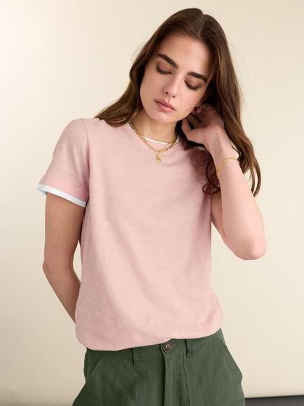 Baukjen Lally Organic Cotton T-Shirt, Pastel Pink