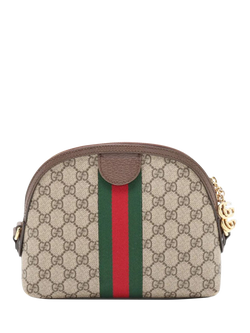 Pre-loved GUCCI GG Ophidia Crossbody Bag, Brown/Multi - view 2, Brown/Multi