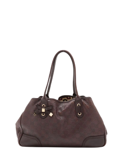Pre-loved GUCCI GG Leather Shoulder Bag, Brown, Brown