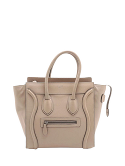 Pre-loved CELINE Micro Luggage Bag, Neutral, Neutral