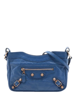 Pre-loved BALENCIAGA Giant Hip Crossbody Bag, Blue, Blue