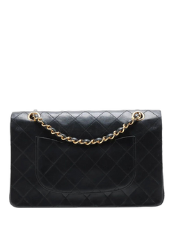 Pre-loved CHANEL 1988 Medium Lambskin Classic Double Flap Bag, Black - view 2, Black