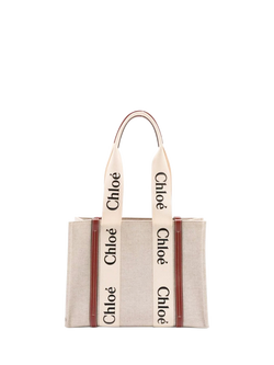Pre-loved Chloe Medium Woody Tote Bag, Neutral, Neutral