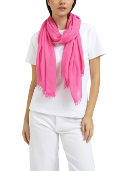 Smith & Soul Raw Edge Scarf, Fuchsia - view 2, Fuchsia