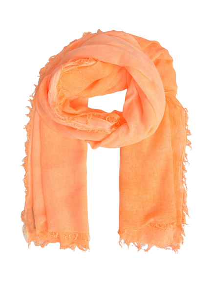 Smith & Soul Raw Edge Scarf, Hot Orange, Hot Orange