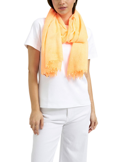 Smith & Soul Raw Edge Scarf, Hot Orange - view 2, Hot Orange