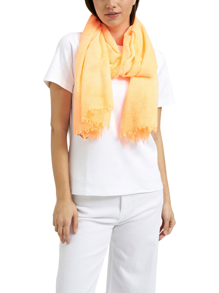 Smith & Soul Raw Edge Scarf, Hot Orange - view 2, Hot Orange