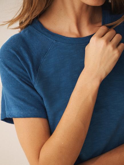 NRBY Wanda Crew Neck T-Shirt, Indigo - view 2, Indigo