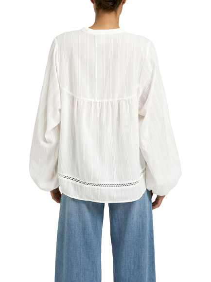 Smith & Soul Boho Stripe Top, Off White - view 2, Off White
