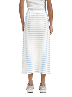 Smith & Soul Stripe Jersey Midi Skirt, True Blue/White - view 2, True Blue/White