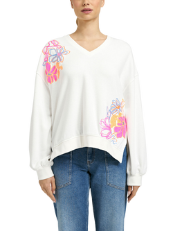 Smith & Soul Sequin Floral Sweatshirt, Off White/Multi, Off White/Multi