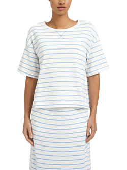 Smith & Soul Stripe Boxy T-Shirt, True Blue/White, True Blue/White