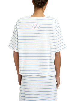 Smith & Soul Stripe Boxy T-Shirt, True Blue/White - view 2, True Blue/White