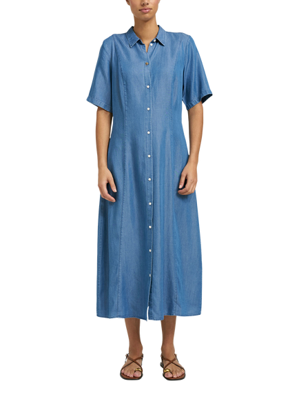 Smith & Soul Short Sleeve Denim Shirt Dress, Denim, Denim