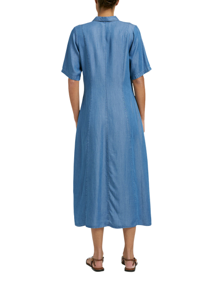 Smith & Soul Short Sleeve Denim Shirt Dress, Denim - view 2, Denim