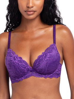 Dorina Angie Push Up Plunge Bra, Pack of 2 - view 2, Purple/Ivory