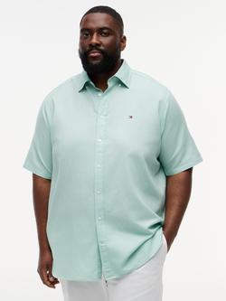 Tommy Hilfiger Plus Linen Blend Regular Fit Shirt, Mint Green
