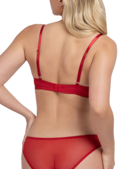 Dorina Perfect Lace Plunge Bra, Red - view 2, Red