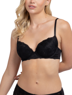 Dorina Perfect Lace Plunge Bra, Black, Black